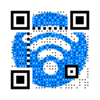Colorized QR with WiFi Background
